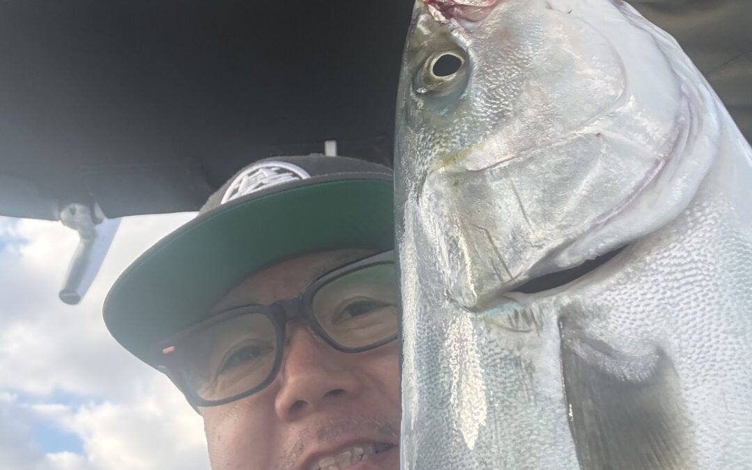海のボート釣り　大物ゲット！